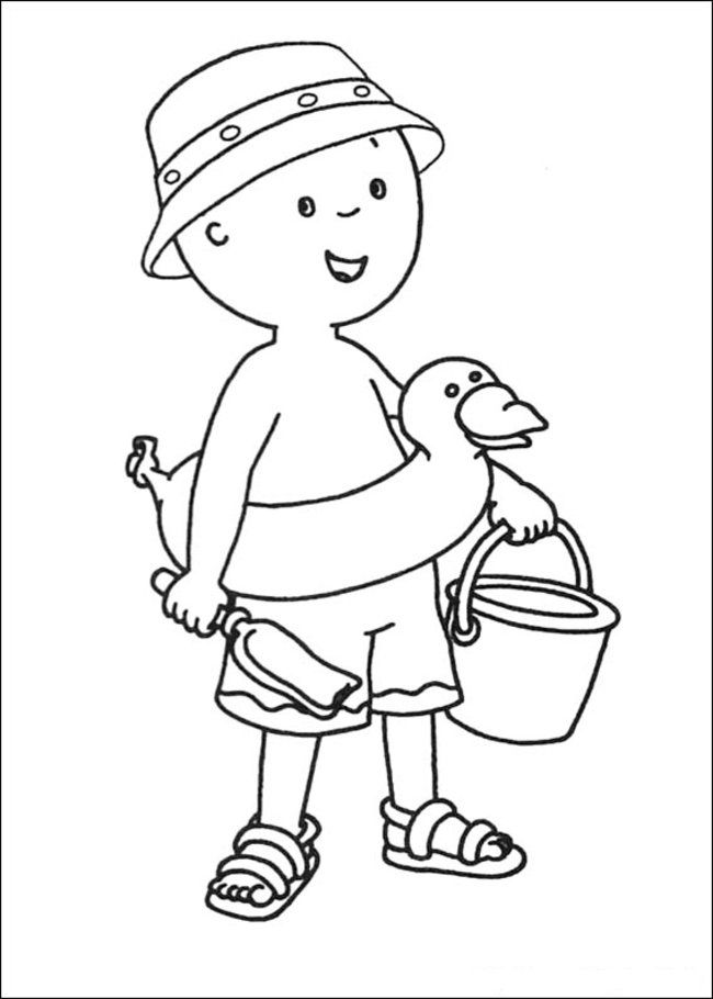 Plansa de colorat cu Caillou 30 24
